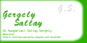 gergely sallay business card